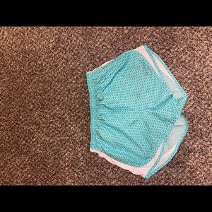 Blue running shorts